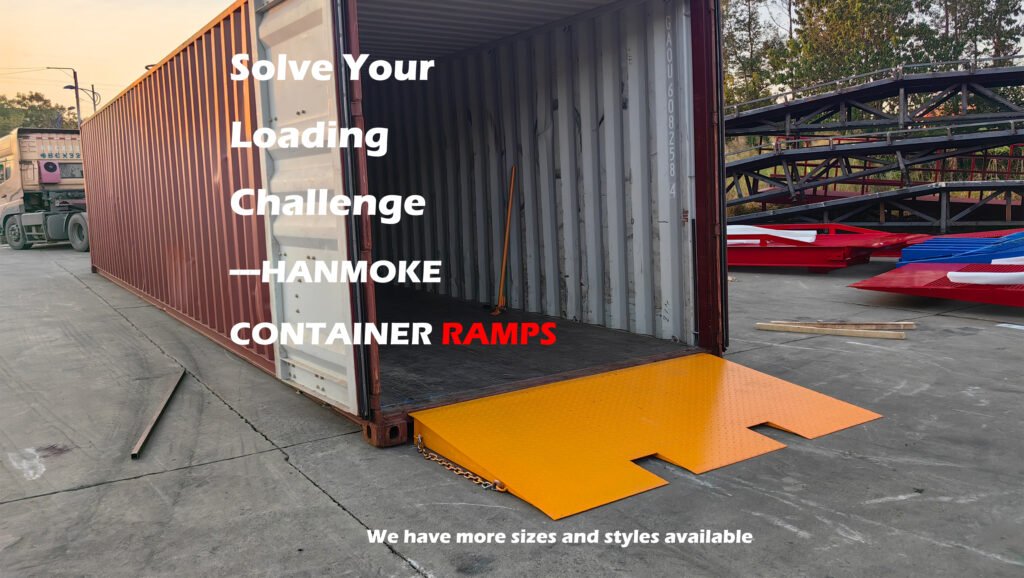 Hanmoke container ramp for ground level loading